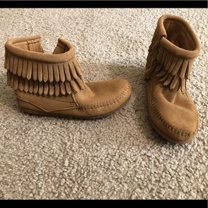 Minnetonka fringe booties